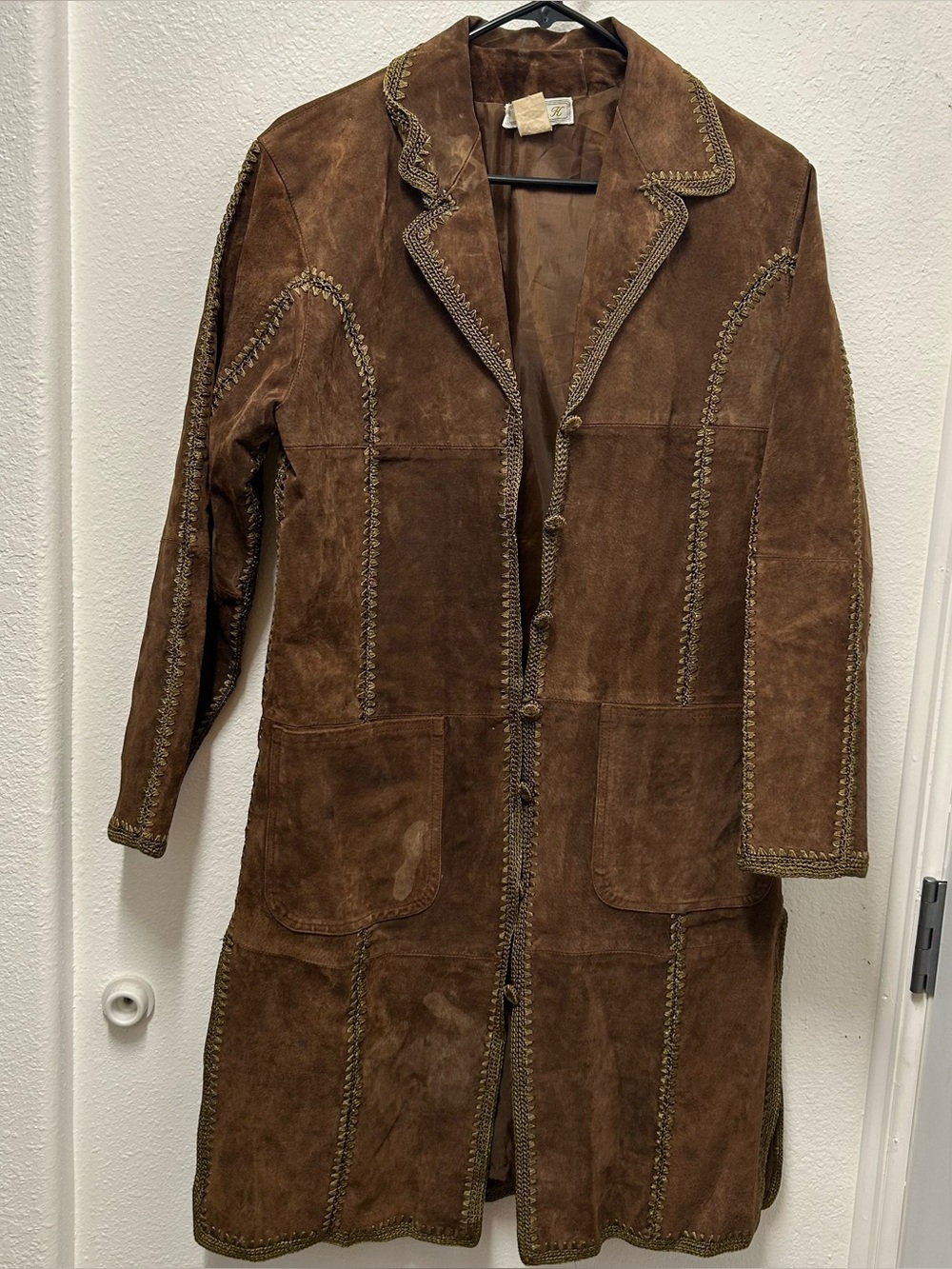 Vintage SMH Boutique Suede Leather Blazer Jacket Women's Size Small